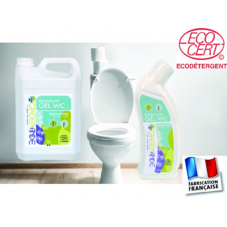 Détartrant Gel WC certifié Ecocert Ecodétergent -pour le détartrage écologique de vos toilettes - WC