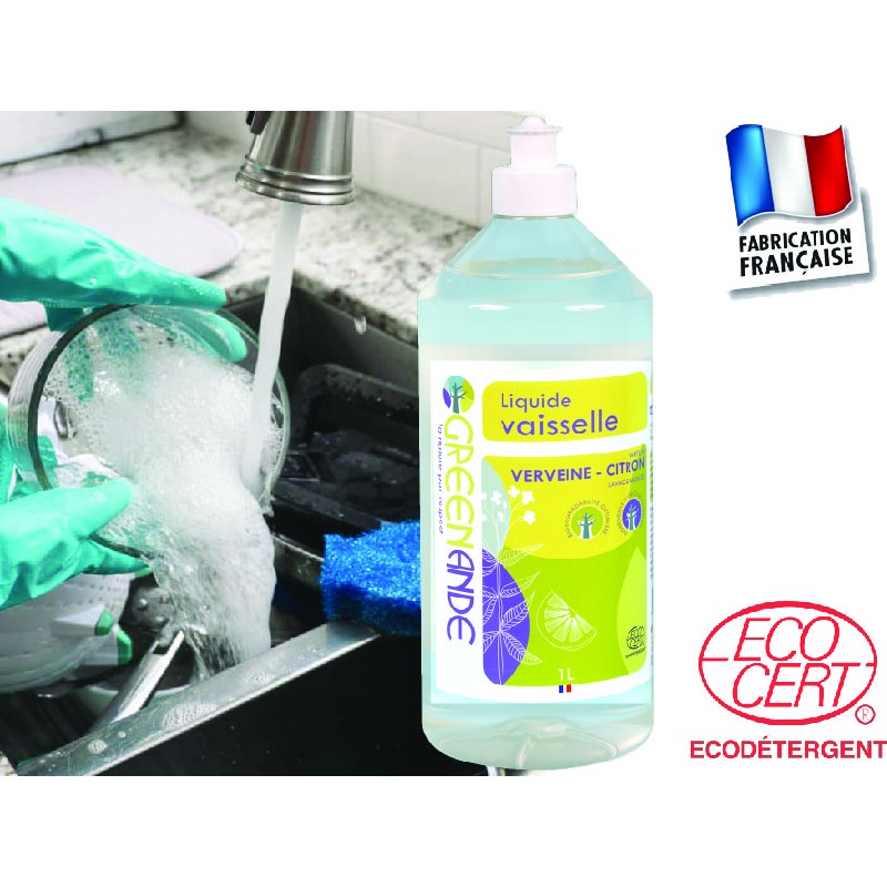 GRAND FORMAT - Recharge Liquide Vaisselle Mains Savon noir & Algues Marines  Ecocert